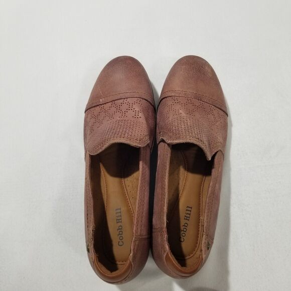 Rockport Cobb Hill Shoes Womens 7 Crosbie Slip On Loafer CI6210 Burgundy Leather - Picture 4 of 11